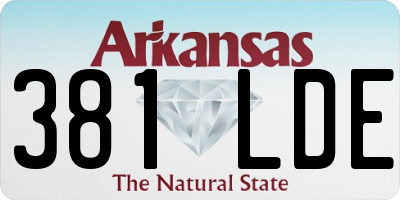 AR license plate 381LDE