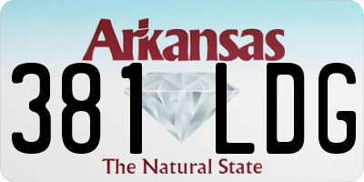AR license plate 381LDG