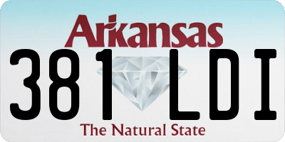 AR license plate 381LDI
