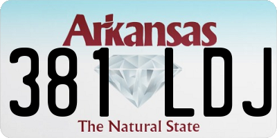AR license plate 381LDJ