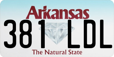 AR license plate 381LDL