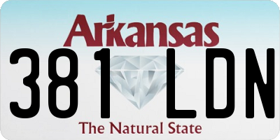 AR license plate 381LDN