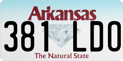 AR license plate 381LDO
