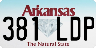 AR license plate 381LDP