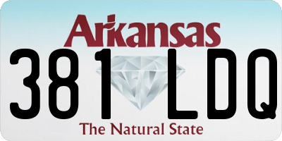 AR license plate 381LDQ