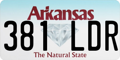 AR license plate 381LDR