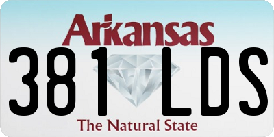 AR license plate 381LDS
