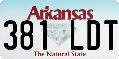 AR license plate 381LDT
