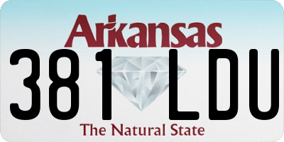 AR license plate 381LDU