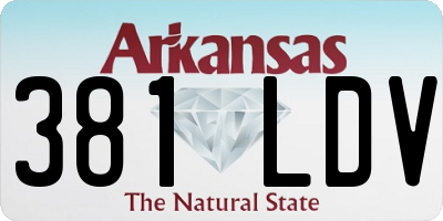 AR license plate 381LDV