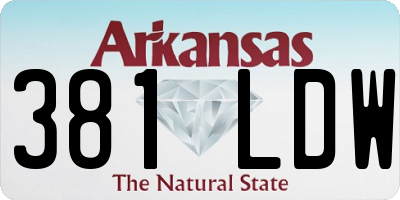 AR license plate 381LDW