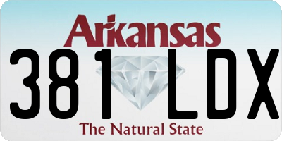 AR license plate 381LDX