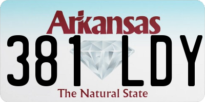 AR license plate 381LDY