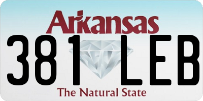 AR license plate 381LEB