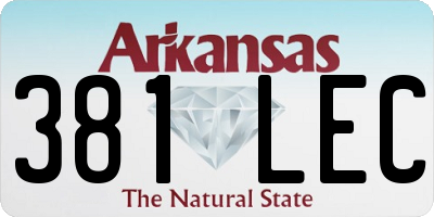 AR license plate 381LEC