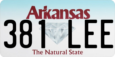 AR license plate 381LEE