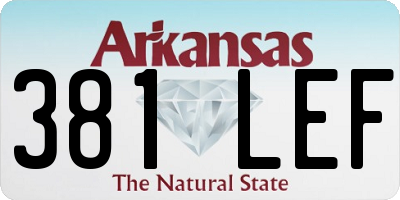 AR license plate 381LEF