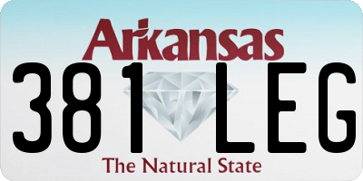 AR license plate 381LEG
