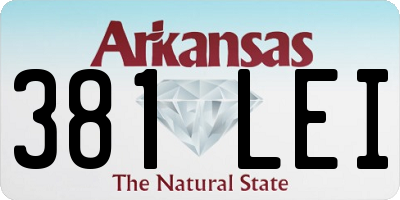 AR license plate 381LEI