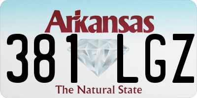 AR license plate 381LGZ