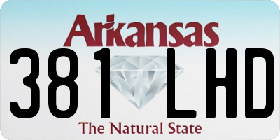 AR license plate 381LHD