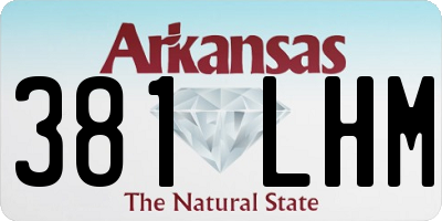 AR license plate 381LHM
