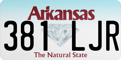 AR license plate 381LJR