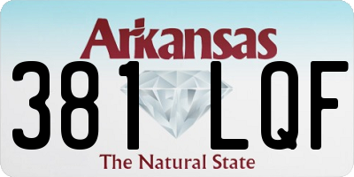 AR license plate 381LQF