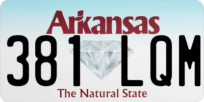 AR license plate 381LQM
