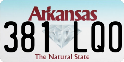 AR license plate 381LQO