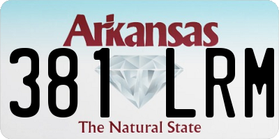 AR license plate 381LRM