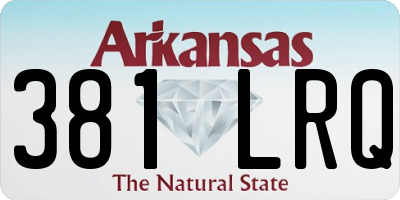 AR license plate 381LRQ