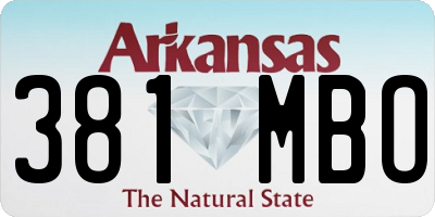 AR license plate 381MBO