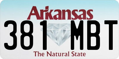 AR license plate 381MBT