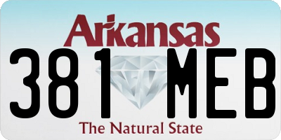 AR license plate 381MEB