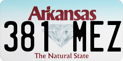 AR license plate 381MEZ