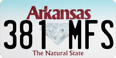 AR license plate 381MFS