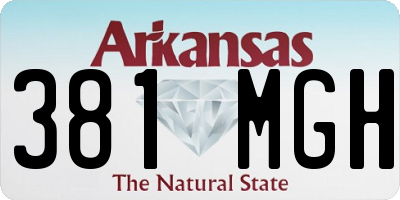 AR license plate 381MGH