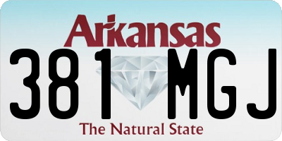 AR license plate 381MGJ