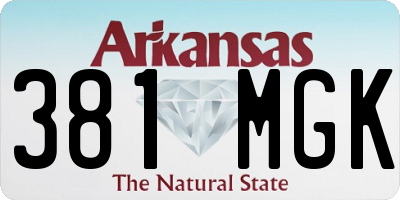 AR license plate 381MGK