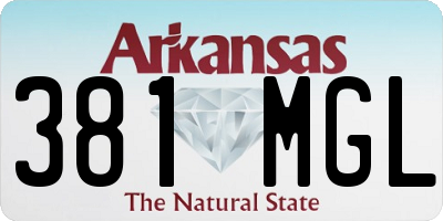 AR license plate 381MGL