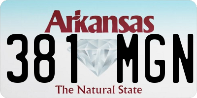 AR license plate 381MGN