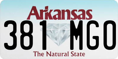 AR license plate 381MGO