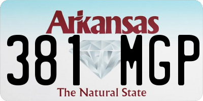 AR license plate 381MGP