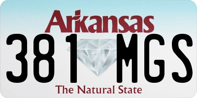 AR license plate 381MGS