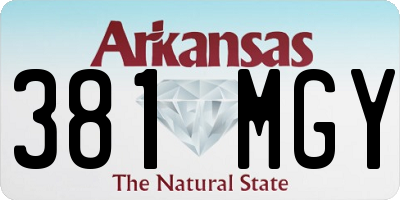AR license plate 381MGY