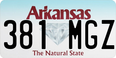 AR license plate 381MGZ