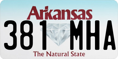 AR license plate 381MHA