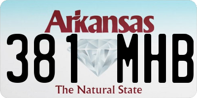 AR license plate 381MHB
