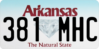 AR license plate 381MHC